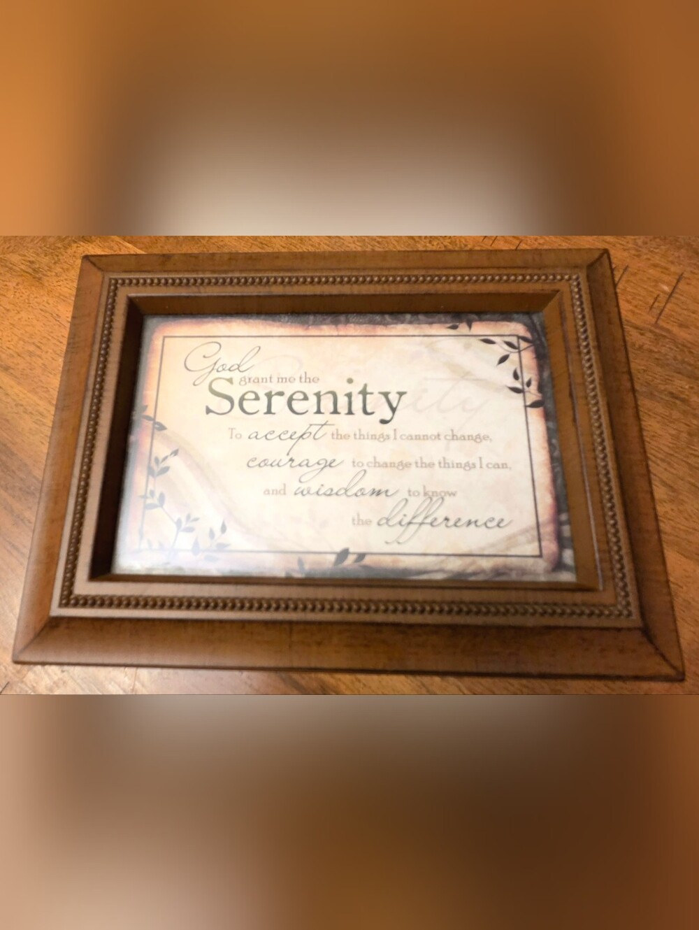 Vintage 2000 Carson Home Serenity Prayer Music Box Amazing Grace Keepsake